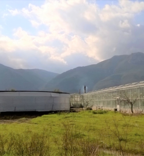 Watertanks bij hydroponie, Griekenland