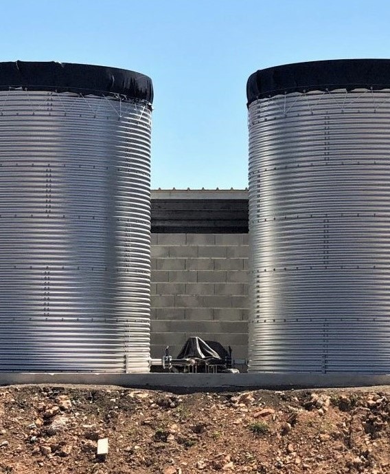 Water tanks for a plant nursery, Portugal