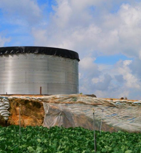Water tank for an orchid nursery, Malaysia