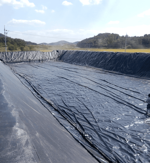Excavated reservoir, South Korea